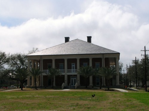 A New Administration Building at Jackson Barracks... Chicken in Front...